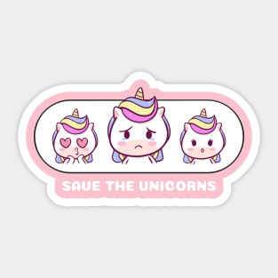 Save The Unicorns Sticker